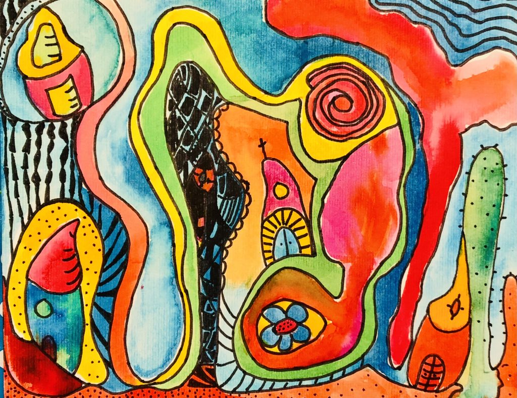 afbeelding kleurrijk van de kunstkoker